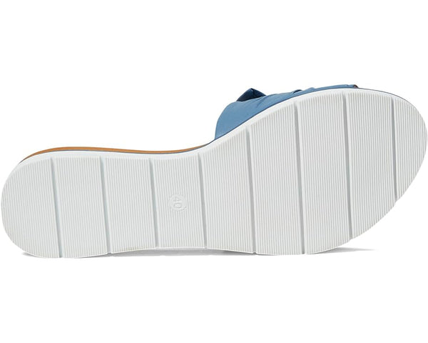 Women's Spring Step | Lavona Leather Slide Sandal | Blue