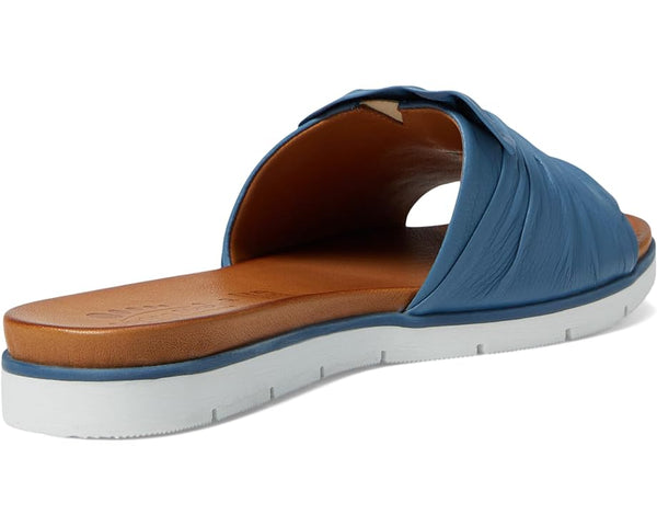 Women's Spring Step | Lavona Leather Slide Sandal | Blue