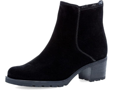 Women's Gabor Shoes  | Schwarz Dreamvelour Wedge Bootie | Black