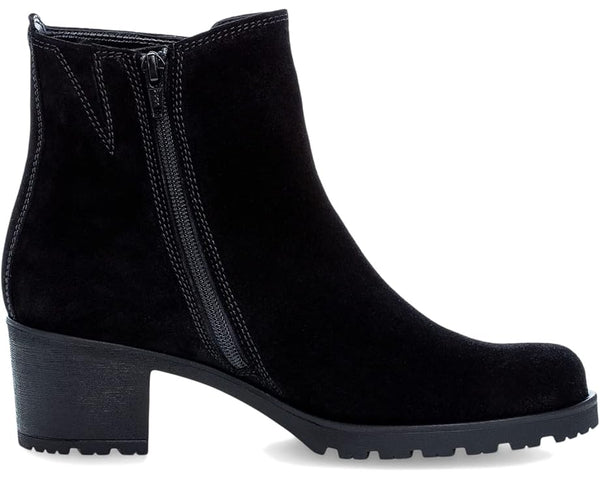 Women's Gabor Shoes  | Schwarz Dreamvelour Wedge Bootie | Black