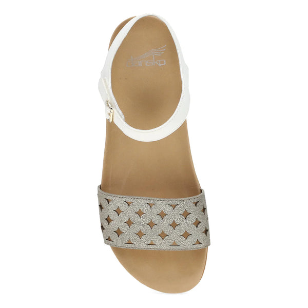 Women's Dansko | Jodie Leather Sandal | Platino/White