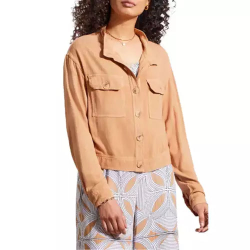 Women's Tribal Jeans | Pocket Crop Jacket | Caramel