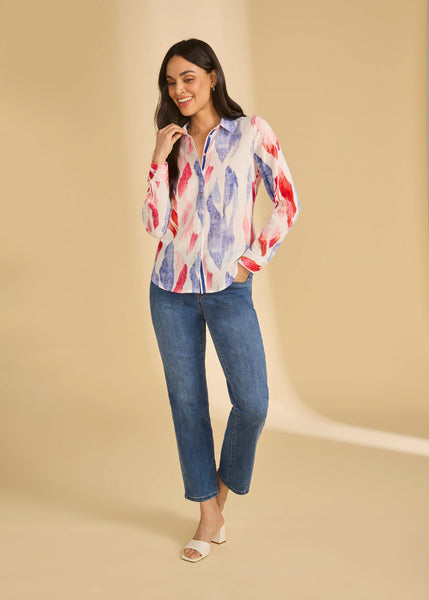 Women's French Dressing | Classic Long Sleeve Shirt  | Multi