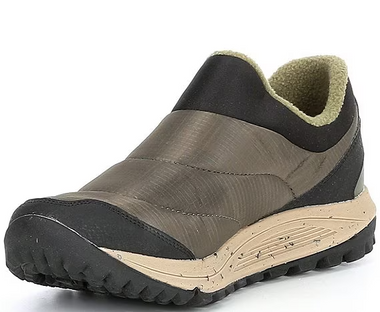 Men's Merrell | Nova Nylon Cold Weather Slip-On Sneaker Mocs | Olive