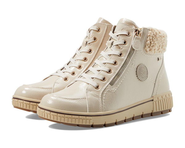 Women's Spring Step | ALPS High Top Sneaker Shoe | Beige Patent