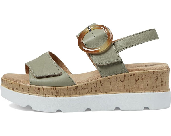 Women's Spring Step | Abarah Platform Memory Foam Sandal | Sage Green