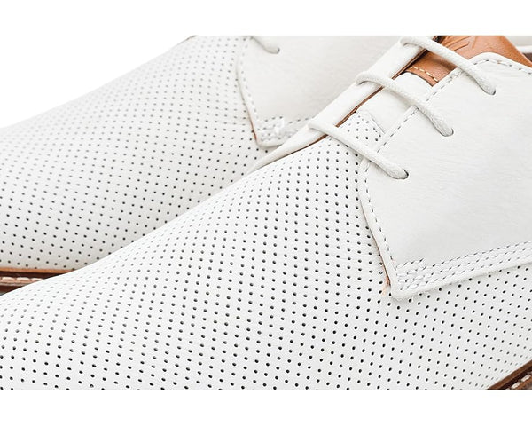 Men's Johnston & Murphy |  Tyson Perfed Plain Toe | Ivory