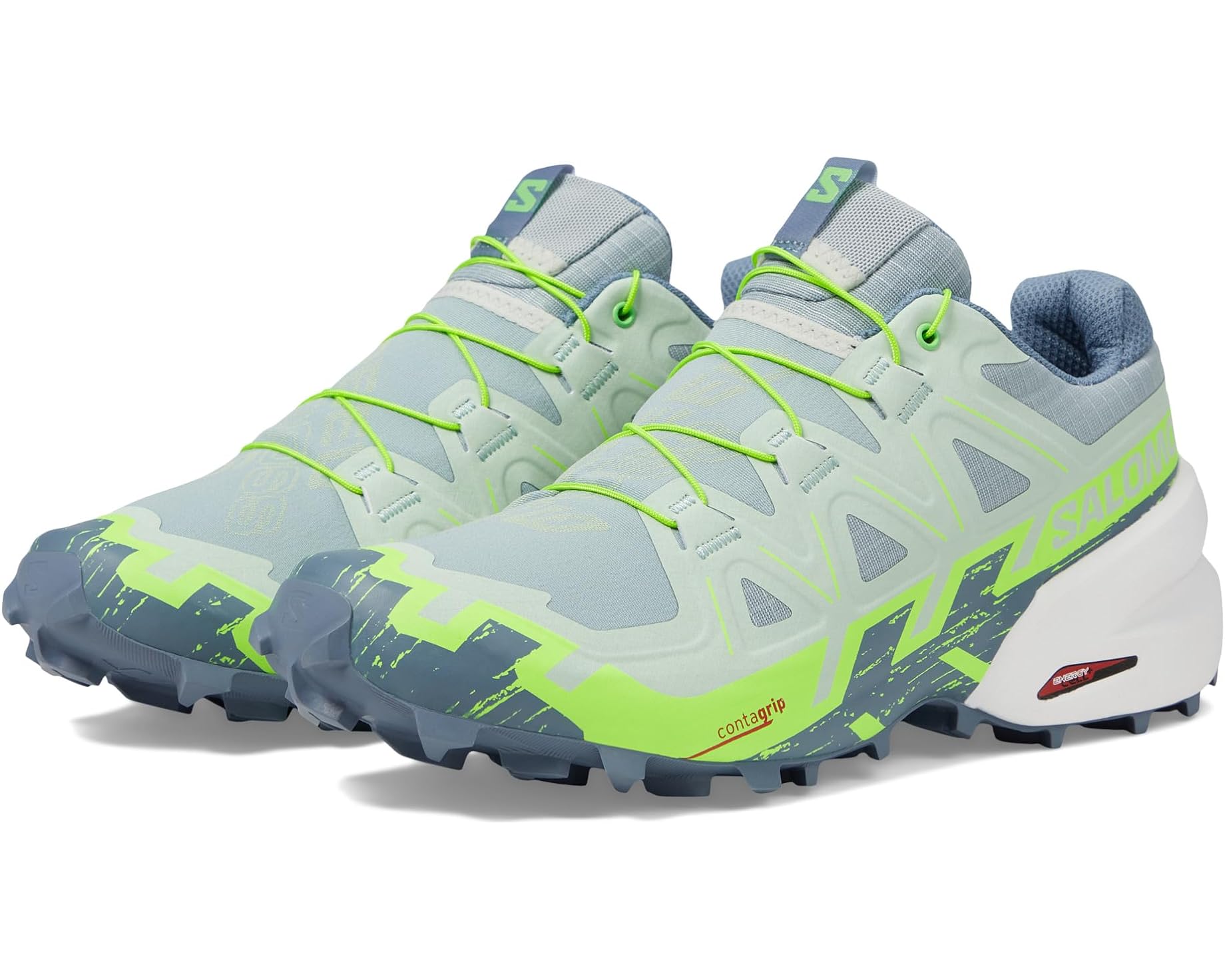 SALOMON-SPEEDCROSS 6 GTX FLINT STONE/GREEN GECKO/BLACK - Trail running shoes