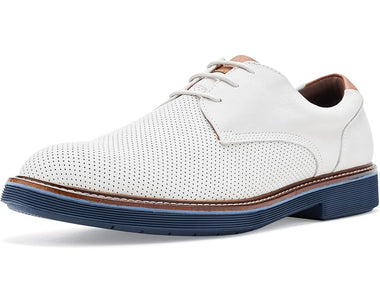 Men's Johnston & Murphy |  Tyson Perfed Plain Toe | Ivory