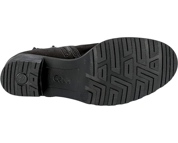 Women's Gabor Shoes  | Schwarz Dreamvelour Wedge Bootie | Black