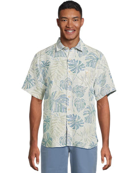 Men's Tommy Bahama | Sand Linen Grand Monstera Shirt | Blue Whisper