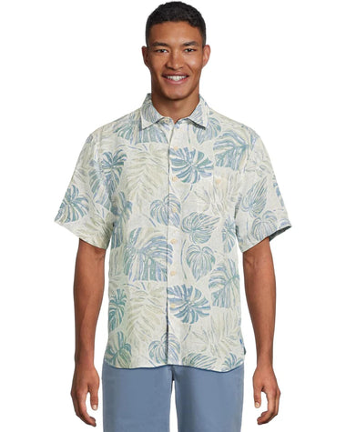 Men's Tommy Bahama | Sand Linen Grand Monstera Shirt | Blue Whisper