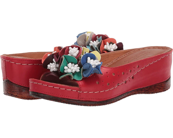 Women's L'Artiste | Flower Child Easy Slide Sandal | Red