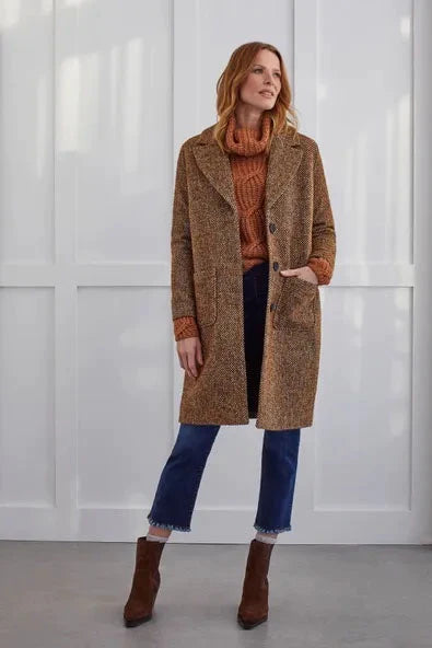 Women's Tribal | Lined Tweed Duster Coat | Mocha - FLCrooks.com Women's Tribal | Lined Tweed Duster Coat | Mocha - FLCrooks.com