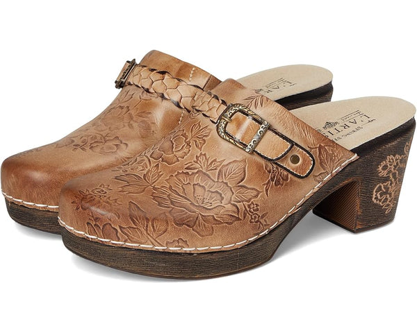Women's L'Artiste | Calliroe Hand Painted Clogs | Beige Multi
