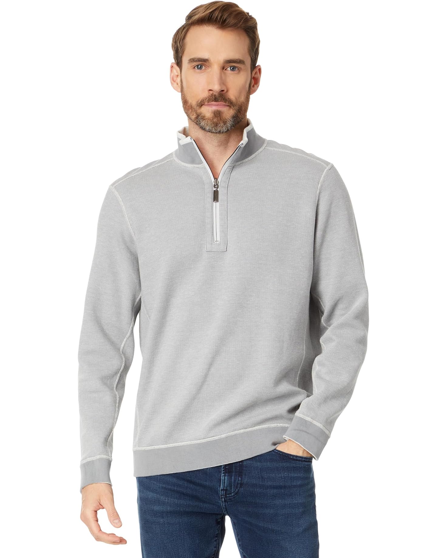 Men's Tommy Bahama Flip Coast Half Zip Sweatshirt Continental