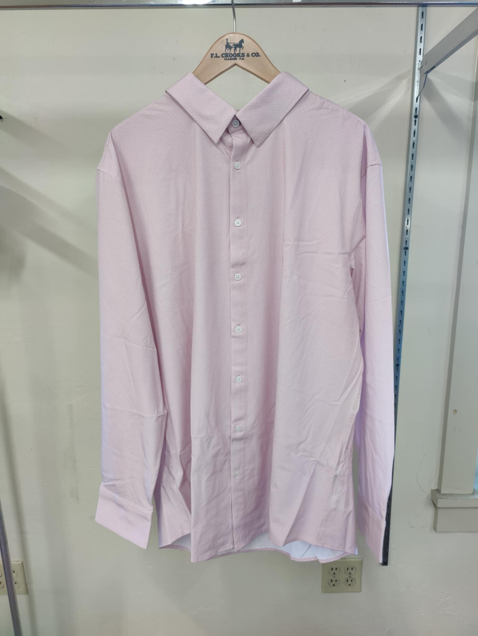 Mizzen + Main Leeward Long Sleeve Dress Shirt Rose Pressed Diamond / XX-Large Trim Mizzen + Main Leeward Long Sleeve Dress Shirt Rose Pressed Diamond / XX-Large Trim
