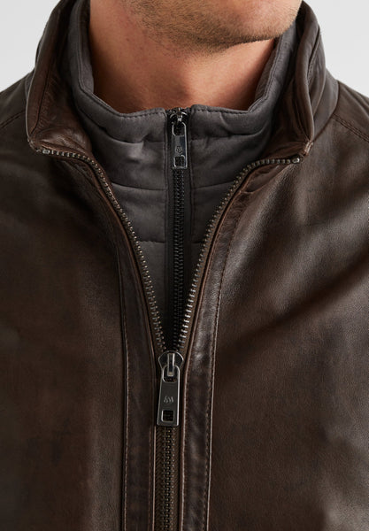 Men's Milestone | Leather Jacket BARNEY | Brown