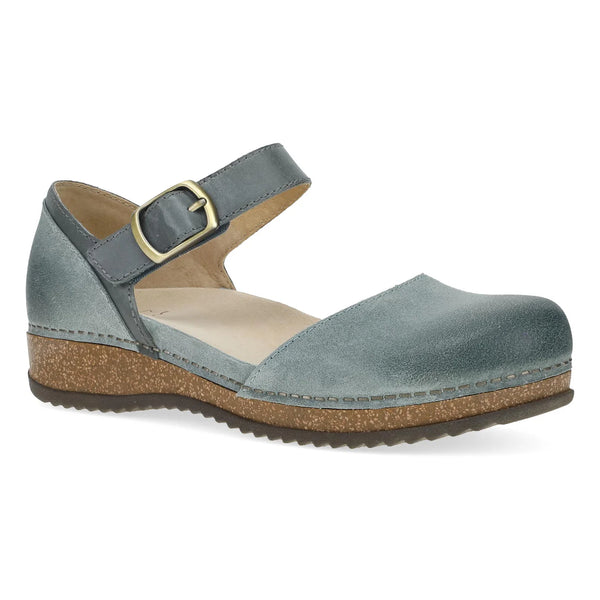 Women's Dansko | Mae Burnished Suede Shoe | Denim