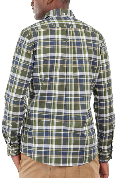 Men's Barbour | Wearside Tailored Shirt | Olive Back