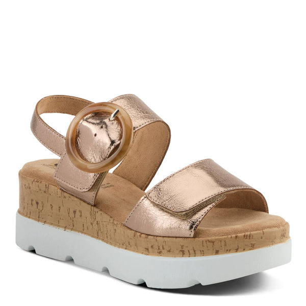 Women's Spring Step | Abarah Platform Memory Foam Sandal | Bronze