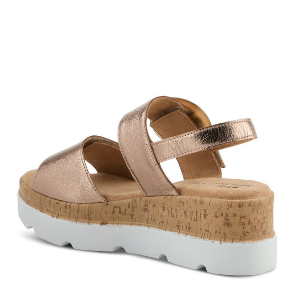 Women's Spring Step | Abarah Platform Memory Foam Sandal | Bronze