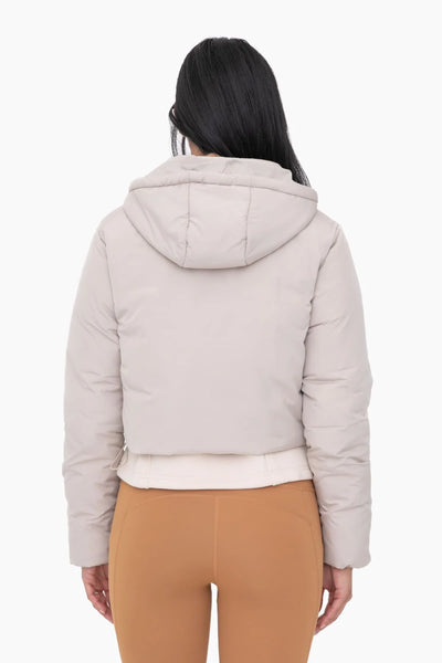 Women's Mono B | Chill Out Cropped Puffer Jacket | Natural
