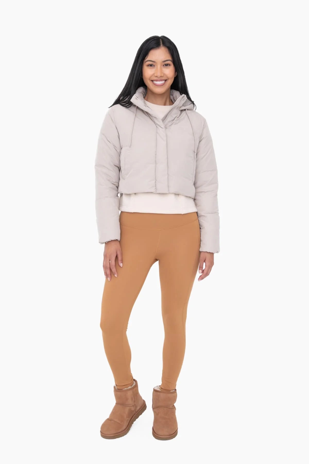 Women's Mono B | Chill Out Cropped Puffer Jacket | Natural