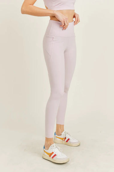 Women's Mono B | Pearlescent Foil Comfort Leggings | Light Gold