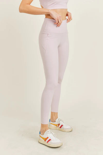 Women's Mono B | Pearlescent Foil Comfort Leggings | Light Gold