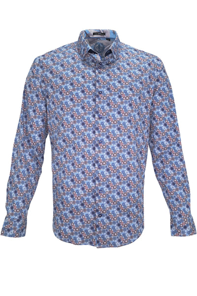 Men's Au Noir | Cloudspin Shirt | Multi Blue