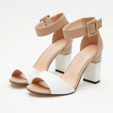 Women's Spring Step | Barbra Color Block Design Shoe by Azura | White