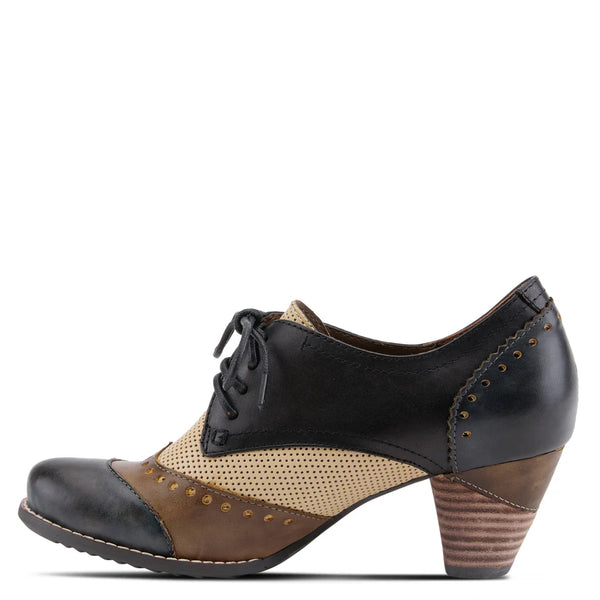 Women's L'Artiste | Bardot Oxford Style Shoe | Navy Multi