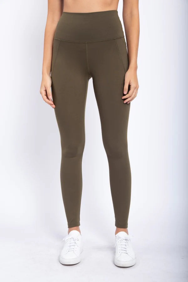 Women s Mono B Performance Comfort Leggings Olive FLCrooks
