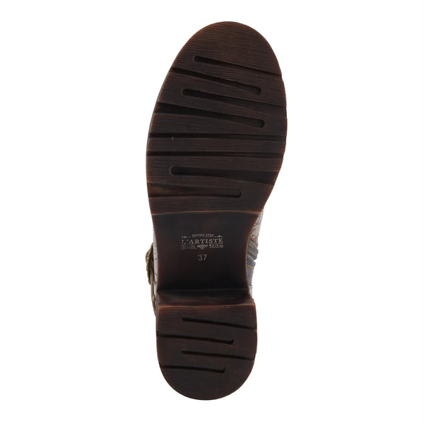 Women's L'Artiste | Branchout Ankle Bootie with Belt | Grey Multi