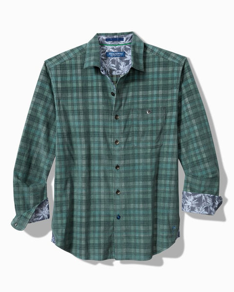 Men's Tommy Bahama | Big & Tall Coastline Cord Stretch Lagoon Check Shirt | Deep Slate