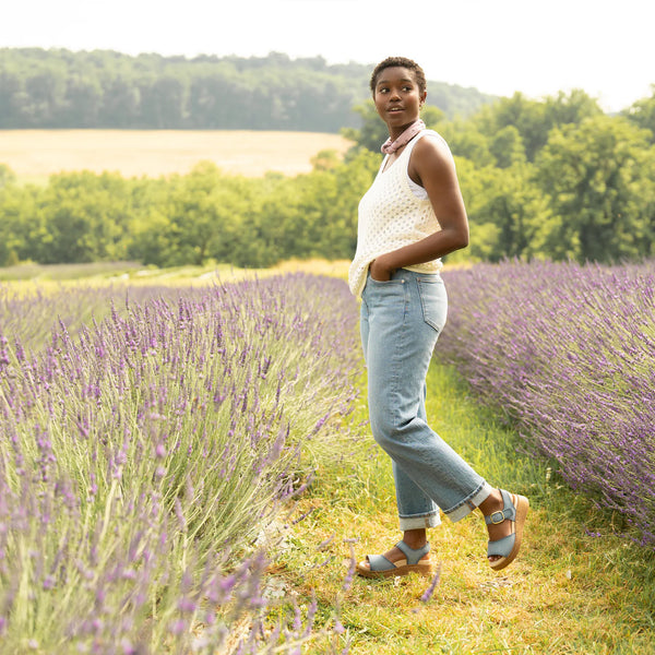 Women's Dansko | Bianca Burnished Suede Sandal | Blue