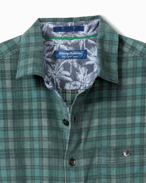 Men's Tommy Bahama | Big & Tall Coastline Cord Stretch Lagoon Check Shirt | Deep Slate
