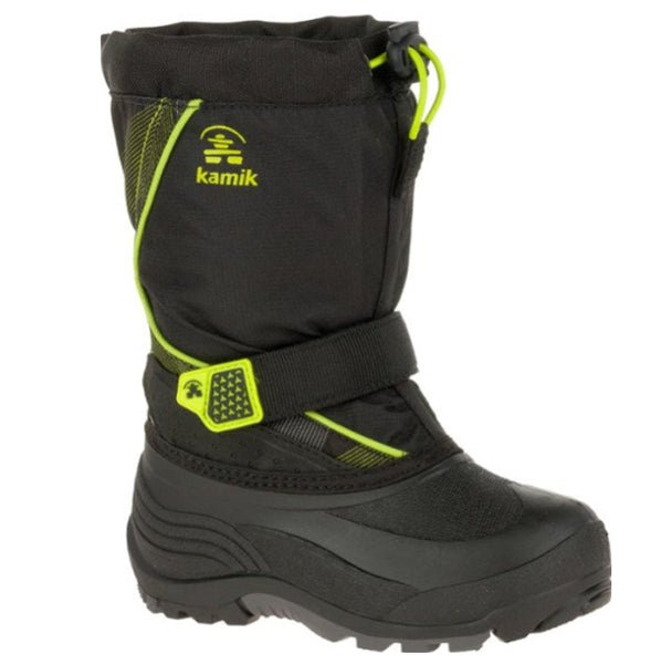 Boy's Kamik | Snowfall P Insulated Boot | Black Lime