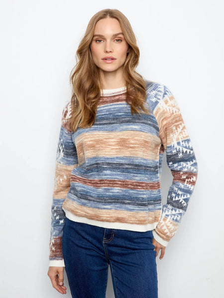 Women's Charlie B | Double Layer Reversible Raglan Sweater | Lake Tahoe