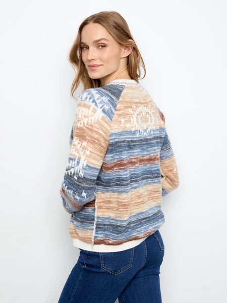 Women's Charlie B | Double Layer Reversible Raglan Sweater | Lake Tahoe