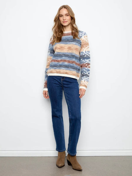 Women's Charlie B | Double Layer Reversible Raglan Sweater | Lake Tahoe