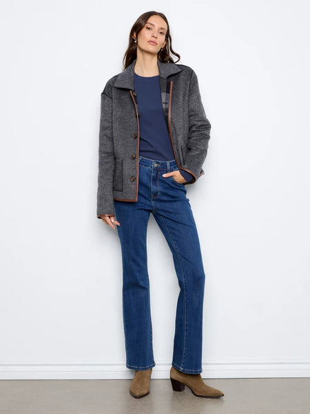 Women's Charlie B | Reversible Plaid Jacket | Marine Navy