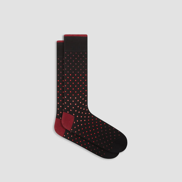 Men's Bugatchi | Gradient Dots Mid-Calf Socks | Ruby CB1047