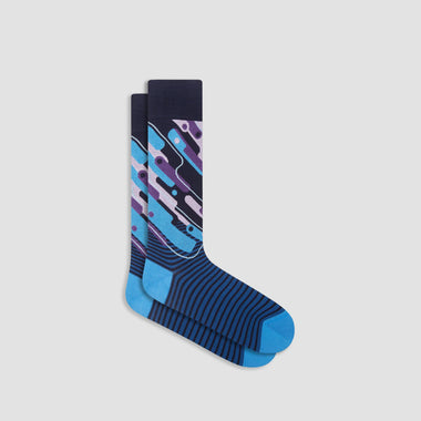 Men's Bugatchi |Abstract Mid-Calf Socks | Navy