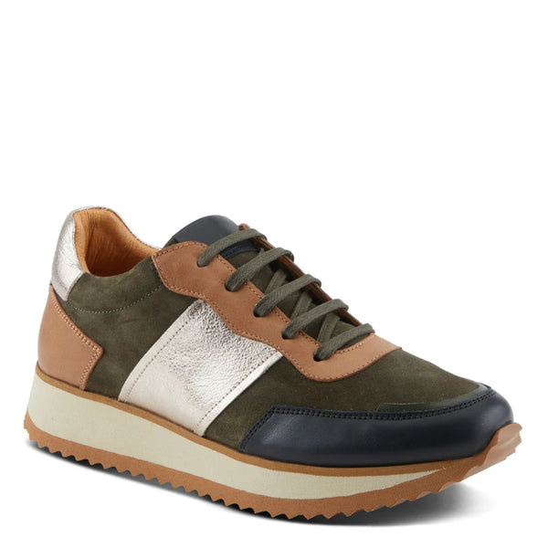 Women's Spring Step | Compter Lace-Up Lightweight Sneaker | Olive