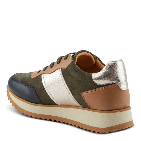 Women's Spring Step | Compter Lace-Up Lightweight Sneaker | Olive