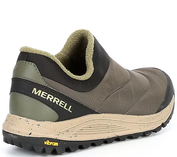 Men's Merrell | Nova Nylon Cold Weather Slip-On Sneaker Mocs | Olive