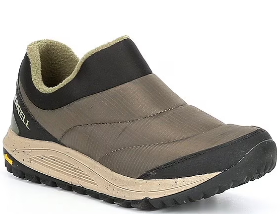 Men's Merrell | Nova Nylon Cold Weather Slip-On Sneaker Mocs | Olive