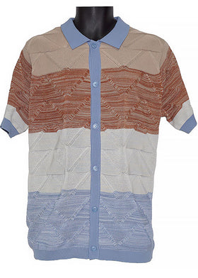 Men's Cigar | Short Sleeve Button-Down Shirt | Blue